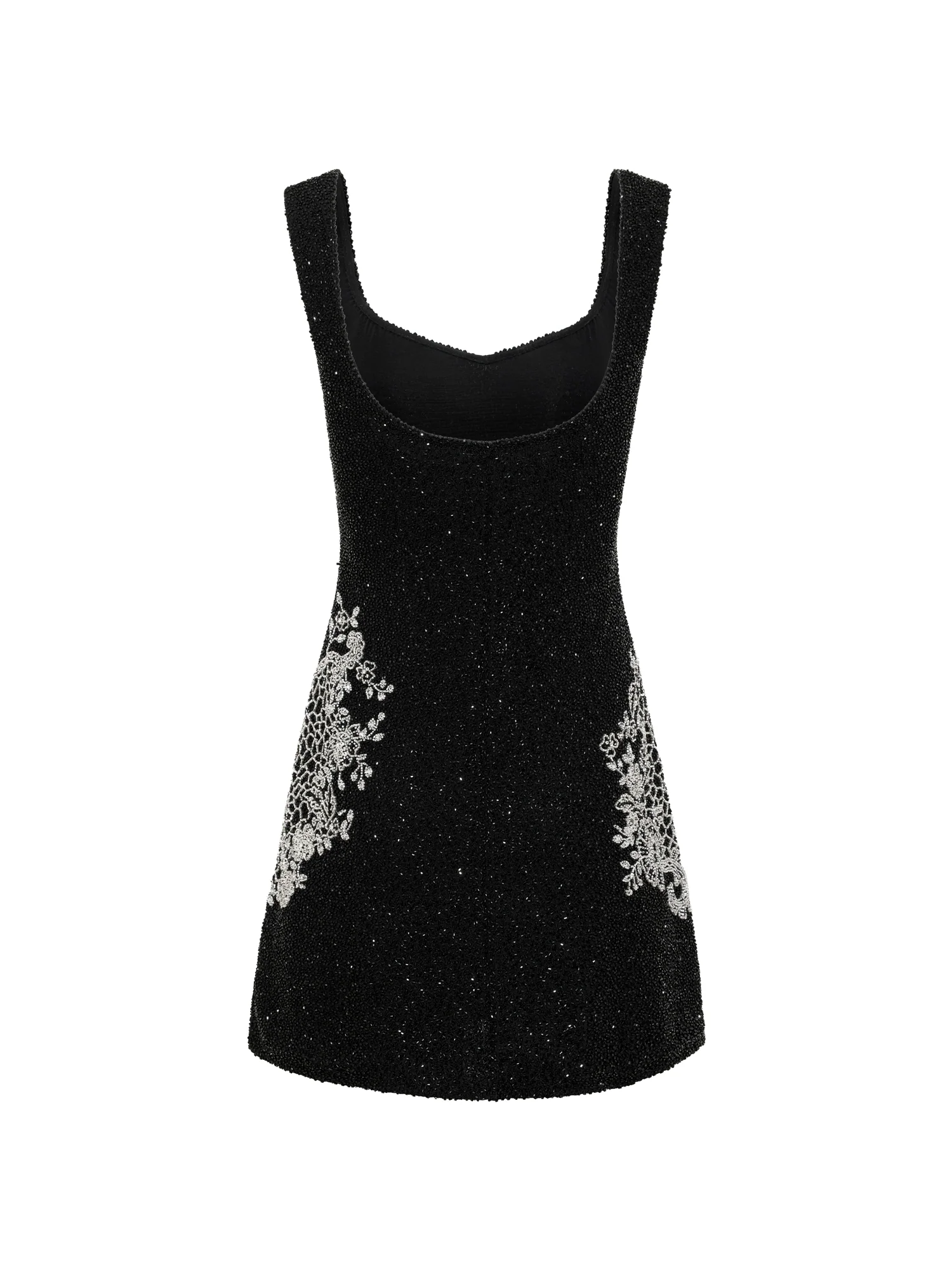 Damask Mini Dress Silver - Image 6