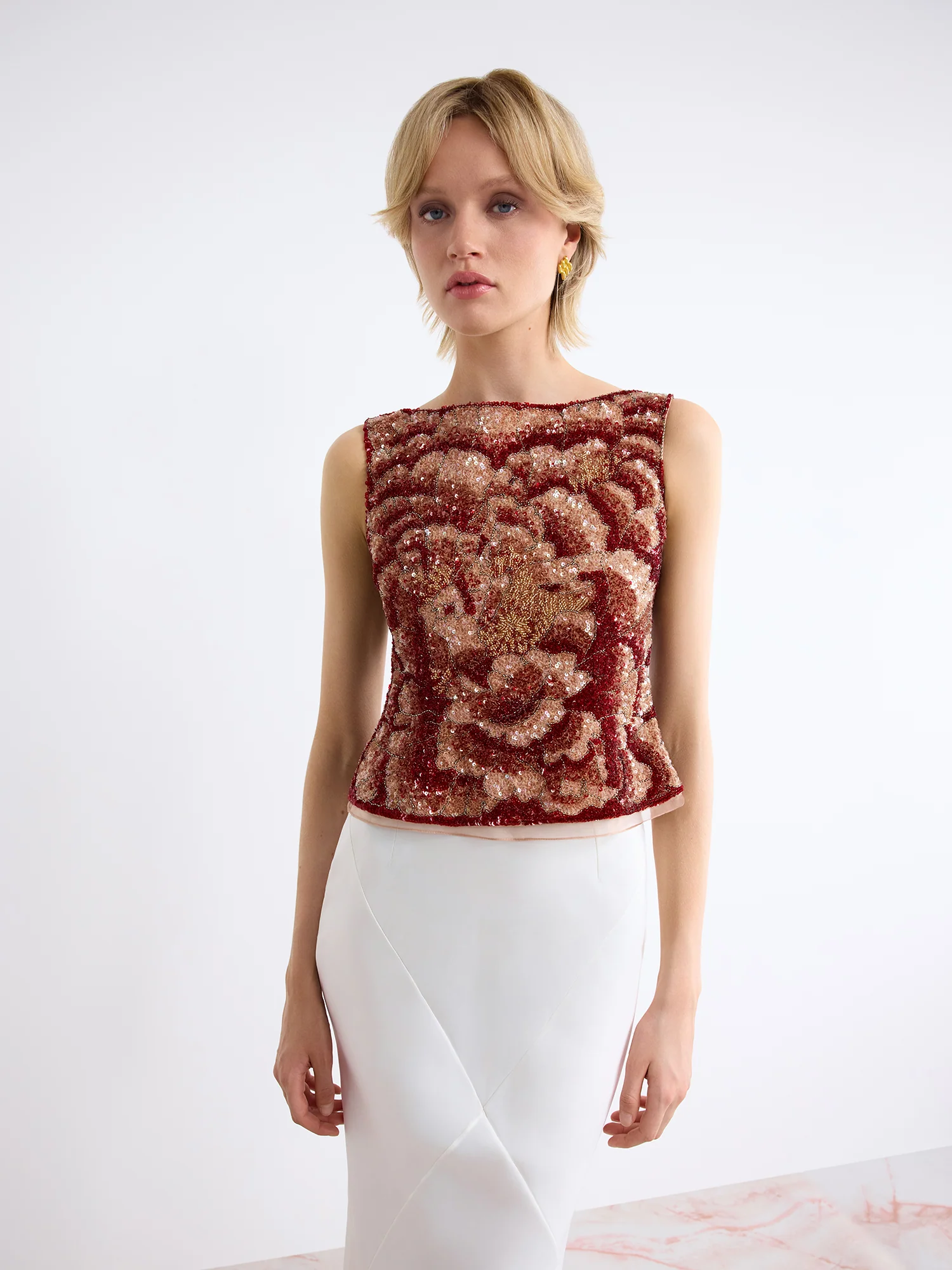 Sequin Organza Top - Image 3